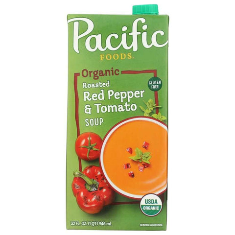 Organic Roasted Red Pepper and Tomato Soup 32 oz PACIFIC FOODS