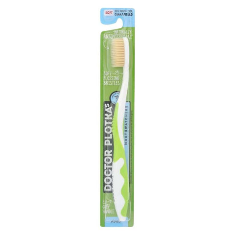 Manual Toothbrush Green Dual-layered Flossing Bristles Adult MOUTH WATCHERS