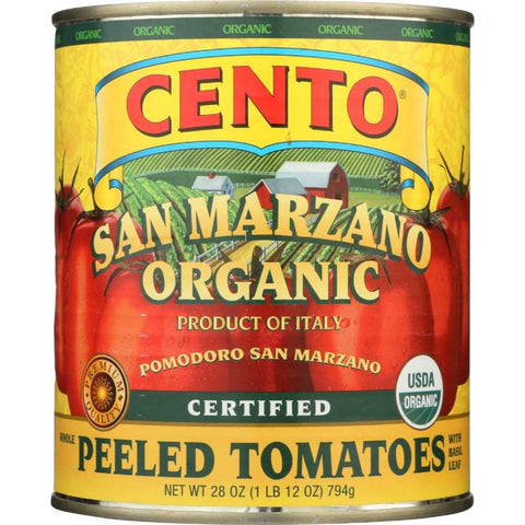 Organic Certified San Marzano Tomatoes 28 oz Canned Tomatoes CENTO