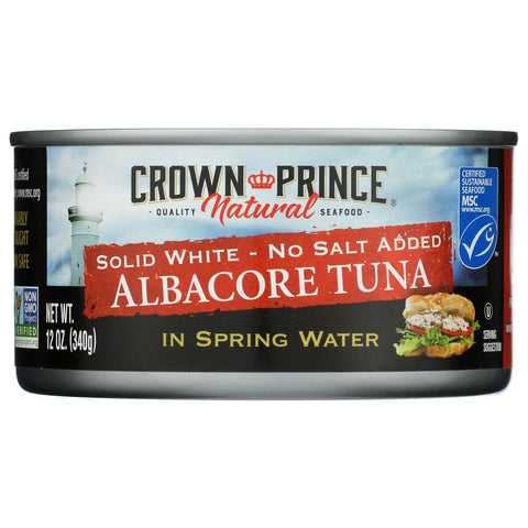 Solid White No Salt Added Albacore Tuna 12 oz CROWN PRINCE