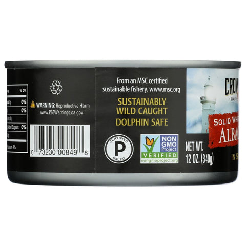 Solid White No Salt Added Albacore Tuna 12 oz CROWN PRINCE