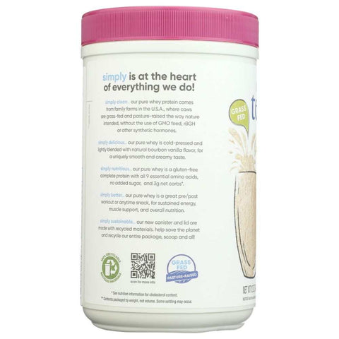 Pure Whey Protein Bourbon Vanilla Clean Protein Supplement SIMPLY TERAS
