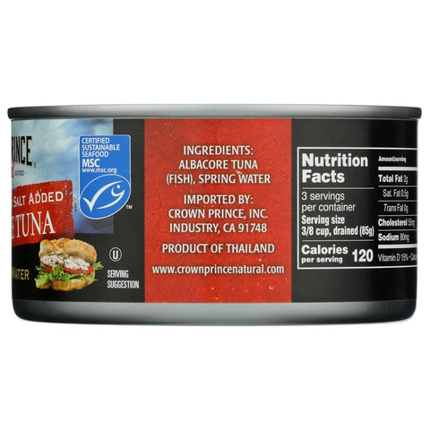Solid White Albacore Tuna No Salt Added Canned Tuna CROWN PRINCE