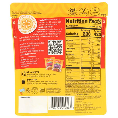 Organic Thai Lime Rice Fragrant Rice 8.8 oz TASTY BITE