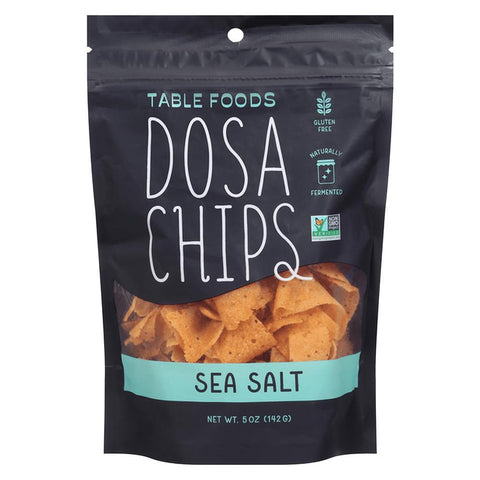 Sea Salt Crunchy Dosa Chips Table Foods 5OZ