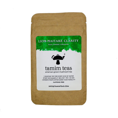 Maitake & Lion's Mane Mushroom Tea Lion-Maitake Clarity by Tamim Teas