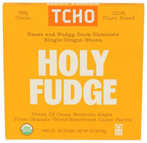 Holy Fudge Dark Chocolate Bar 2.5OZ TCHO Chocolate