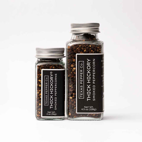 Thick Hickory Smoked Half Cracked Peppercorn Spice Texas Salt Co