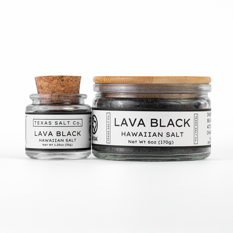 Lava Black Hawaiian Salt Activated Charcoal Sea Salt Texas Salt Co