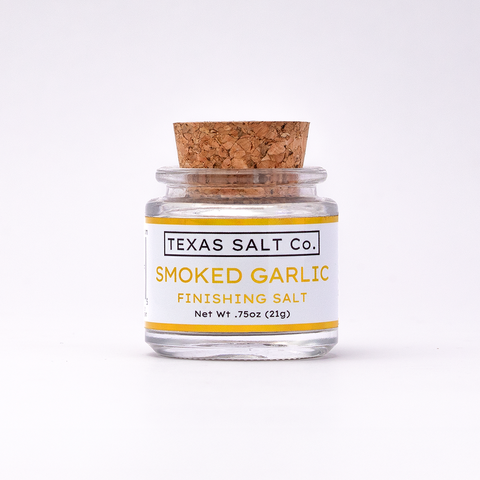 Smoked Garlic Finishing Salt Garlic-Infused Flavored Salt Texas Salt Co