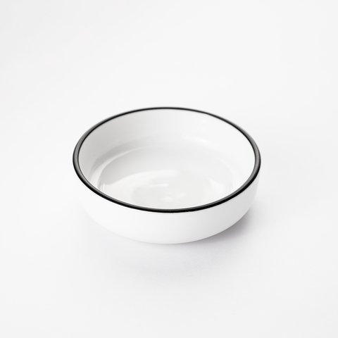 Round Porcelain Palette White Dipping Dish