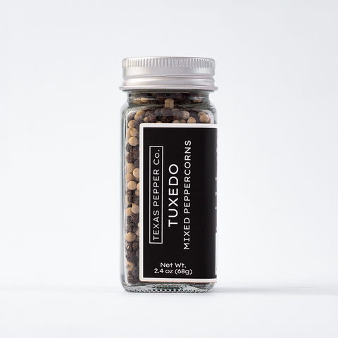 Tuxedo Blend Black and White Peppercorn Gourmet Blend Texas Salt Co
