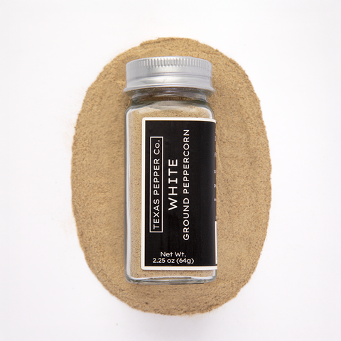 White Ground Peppercorn Ground Spice Pepper Texas Salt Co