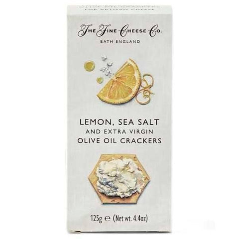 Lemon Sea Salt Extra Virgin Olive Oil Crackers 125G The Fine Cheese Co.