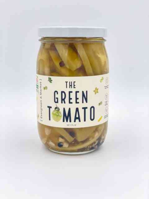 Green Tomato Pickles Zesty Southern Style 17 oz Glass Jar