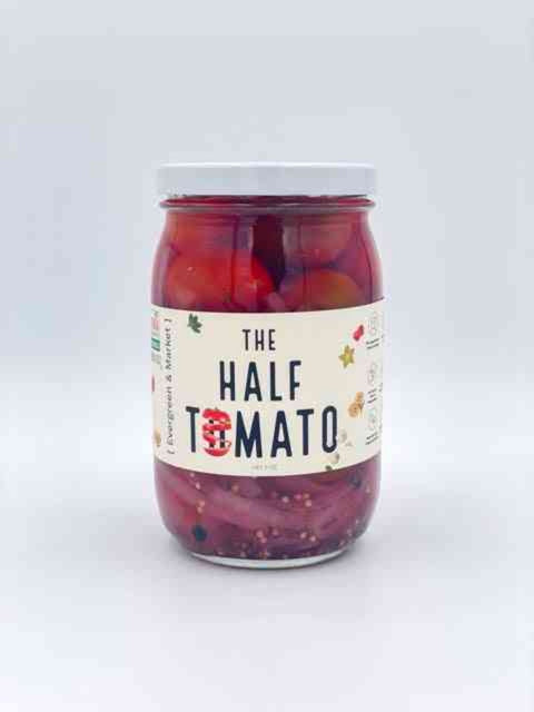 Pickled Half Tomatoes 17 oz Glass Jar