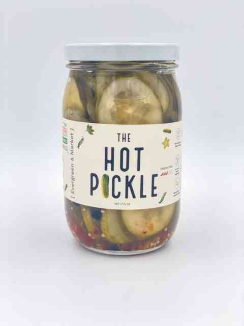 Spicy Pickle Jar The Hot Pickle 17 oz Glass Jar
