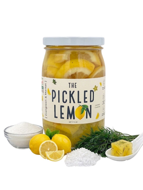 Pickled Lemon 17 oz Glass Jar Resealable Lid