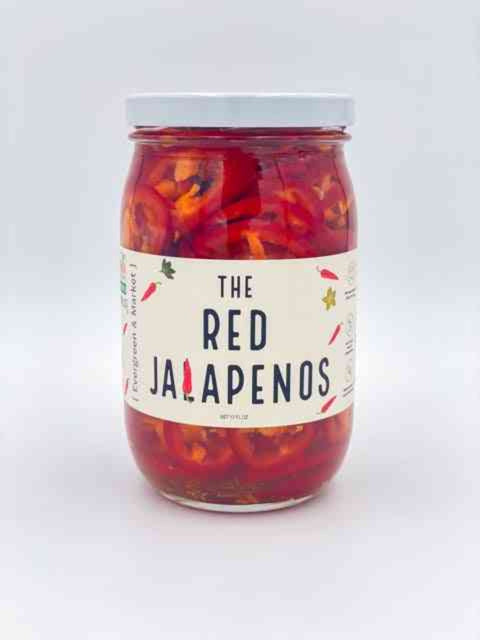 Red Jalapeños Smoky Sweet Heat Pickles 17 oz Jar