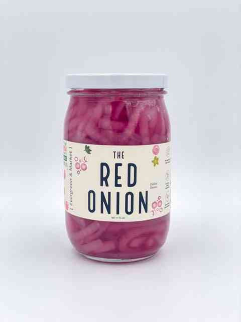 Tangy Pickled Red Onions Condiment 17 oz Glass Jar