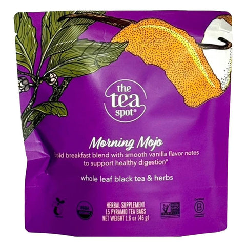 Organic Pu'erh Tea Balanced Caffeine Breakfast Blend Morning Mojo The Tea Spot