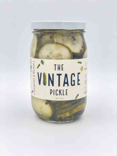 Classic Vintage Pickles Glass Jar 17 oz The Vintage