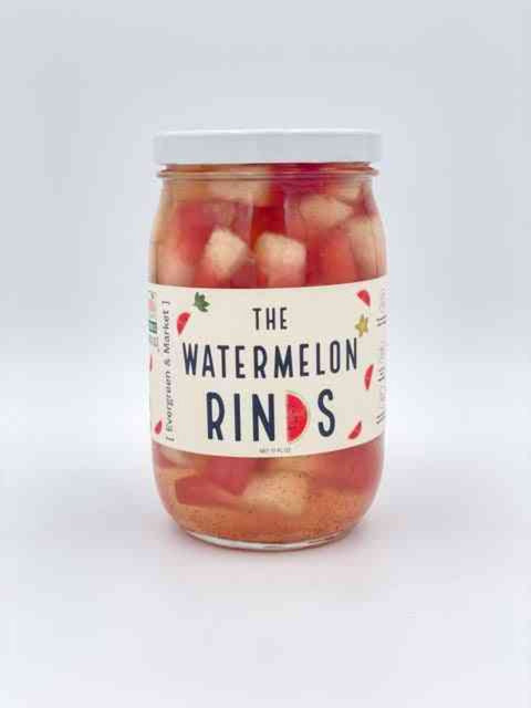 Pickled Sweet Tangy Watermelon Rind 17 oz Jar