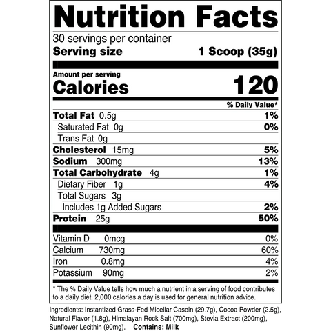 Transparent Labs CASEIN PROTEIN 100% GRASS-FED