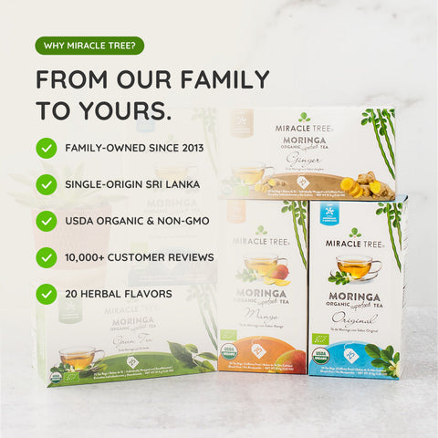 Organic Moringa Tea - Earl Grey - Lightly Caffeinated Herbal Tea