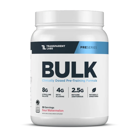 Transparent labs Bulk Pre-Workout -30 Servings