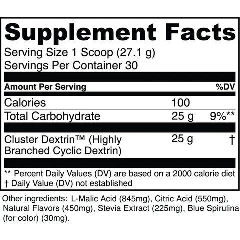 Transparent Labs Cyclic Dextrin | Cluster Dextrin® Carbohydrate Powder for Performance & Recovery