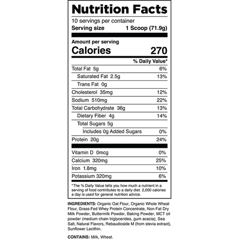 Transparent Labs Protein Pancakes