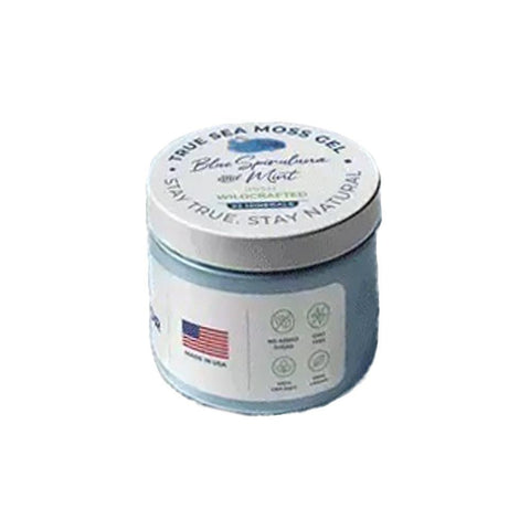 True Sea Moss Blue Spirulina & Mint Sea Moss Gel Sample Jar