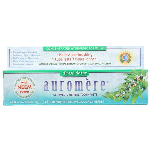 Fresh Mint Ayurvedic Toothpaste 4.16 oz AUROMERE