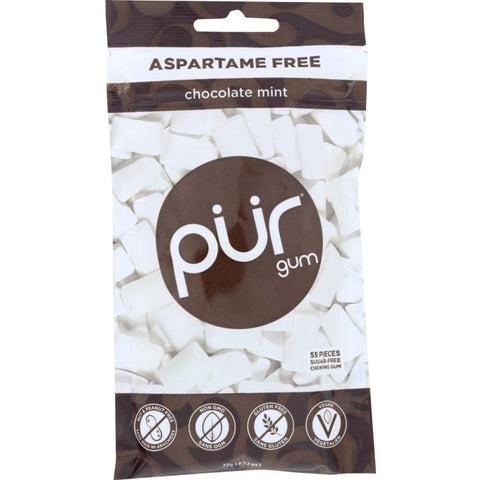 Chocolate Mint Gum Aspartame Free Sugar Free Gum PUR