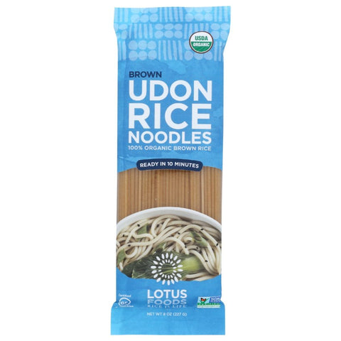 Organic Brown Udon Rice Noodles 8 oz Lotus Foods