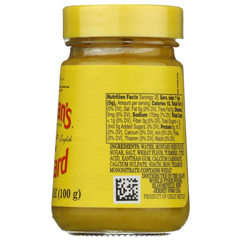 Prepared Mustard 3.53 oz Condiment COLMANS