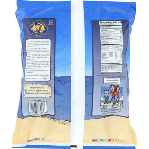 Aged White Cheddar Rice and Corn Puffs Snack 6Pk PIRATE BRANDS