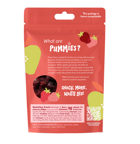 Harvest Maine Strawberry Apple Upcycled Fruit Bites Bag