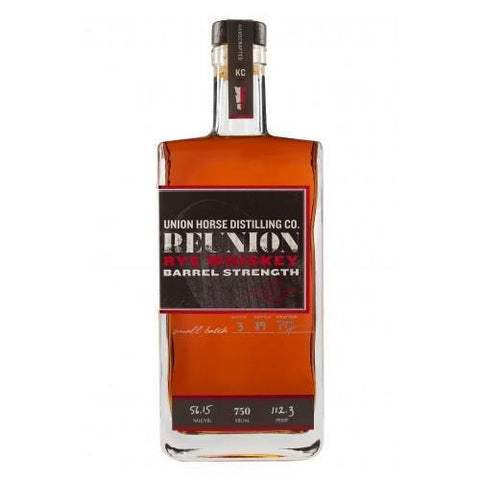 Reunion Straight Rye Whiskey 750ML Union Horse Distilling Co