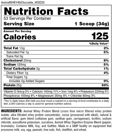 Universal Nutrition Animal Whey Protein – Iso Whey Protein Blend 4 lb