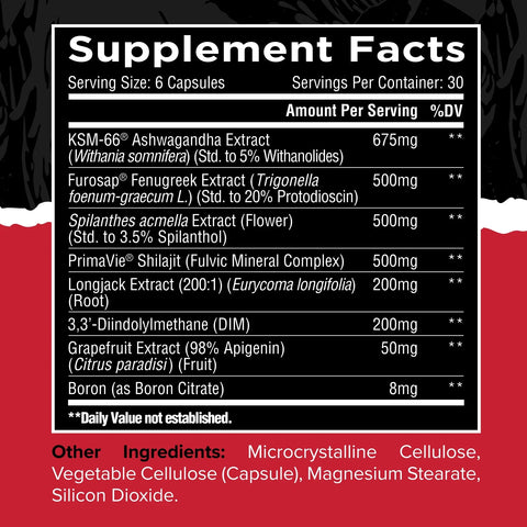Unmatched Longevity Test Maximum Strength 180 Caps