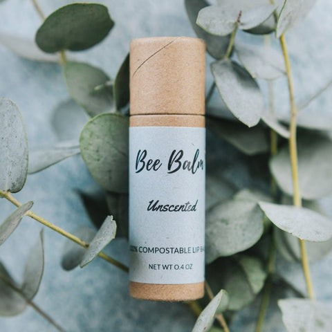 Bee Balm Unscented Lip Balm Sticks 6 Pack