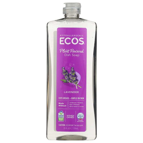 ECOS Dish Soap Lavender 25oz Gentle Powerful Plant-Based Cleanser