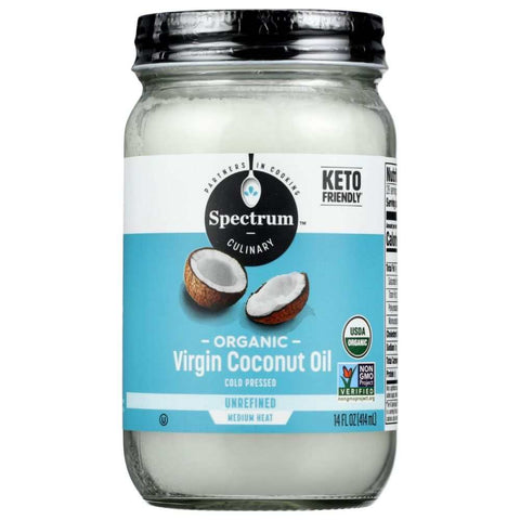 Organic Virgin Coconut Oil Unrefined 14 fl oz Spectrum Naturals
