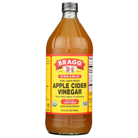 Apple Cider Vinegar Raw Organic Unfiltered with Mother BRAGG 32oz