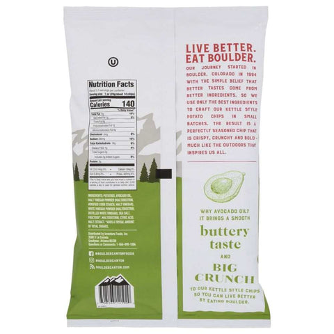 Avocado Oil Malt Vinegar and Sea Salt Kettle Chips BOULDER CANYON 5.25 oz
