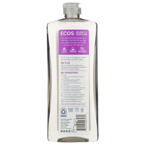 ECOS Dish Soap Lavender 25oz Gentle Powerful Plant-Based Cleanser