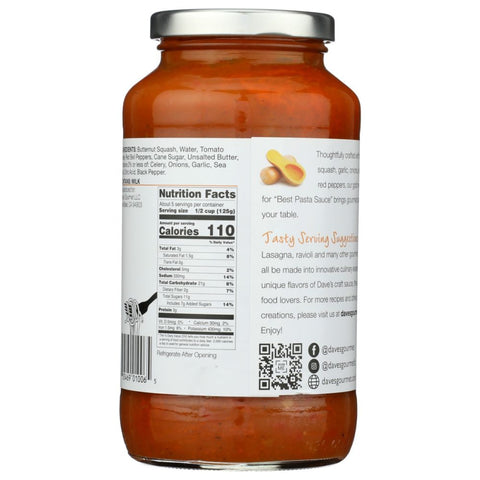 Butternut Squash Pasta Sauce 24 oz Dave's Gourmet