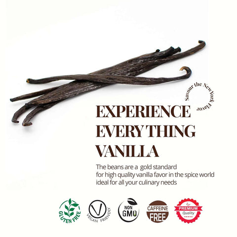 Gourmet Vanilla Beans Premium Grade A Vanilla Bean Pods for Baking & Extract